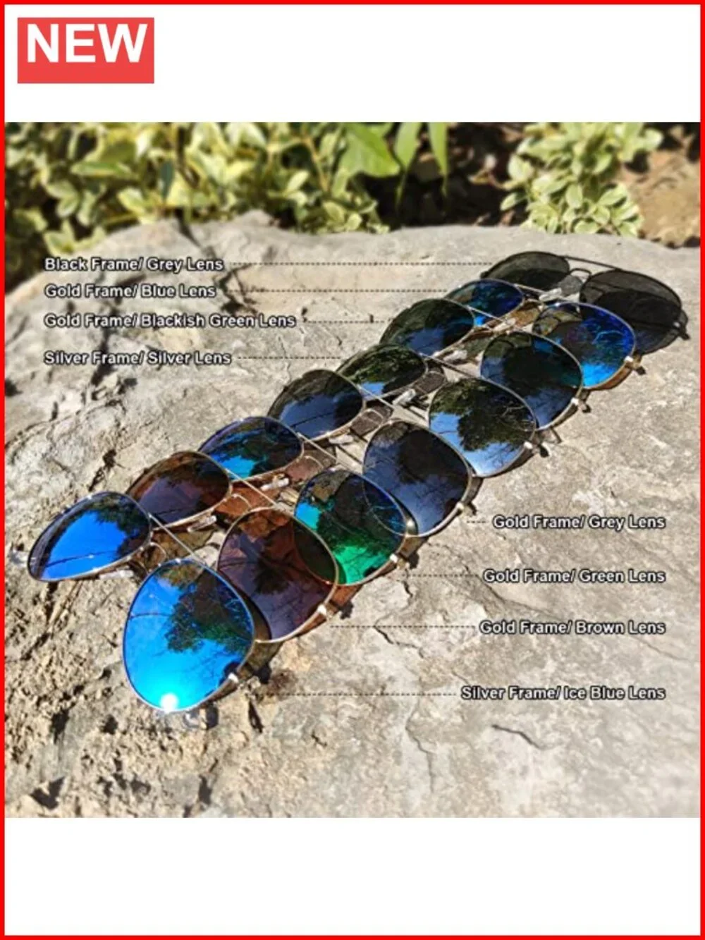 Lightweight Metal Frame Polarized Sunglasses UV400 Protection